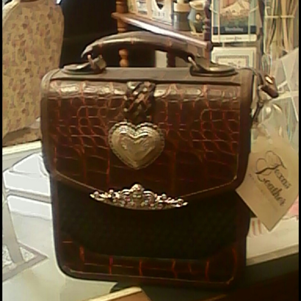 Leather handbag NWT by Texas Leather co